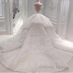 Strapless Sparkle Luxurious Train See through Ball Gowns Wedding Dresses