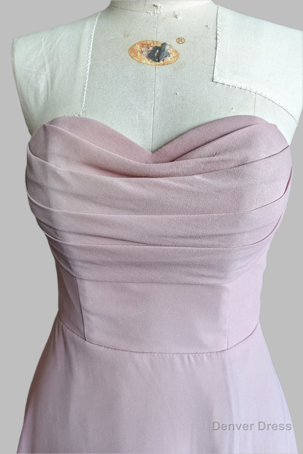 Strapless Sweetheart Bridesmaid Dress Neck A Line Chiffon Maxi Dresses