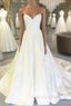 Strapless Sweetheart Chapel Train Taffeta Wedding Dresses Ball Gown