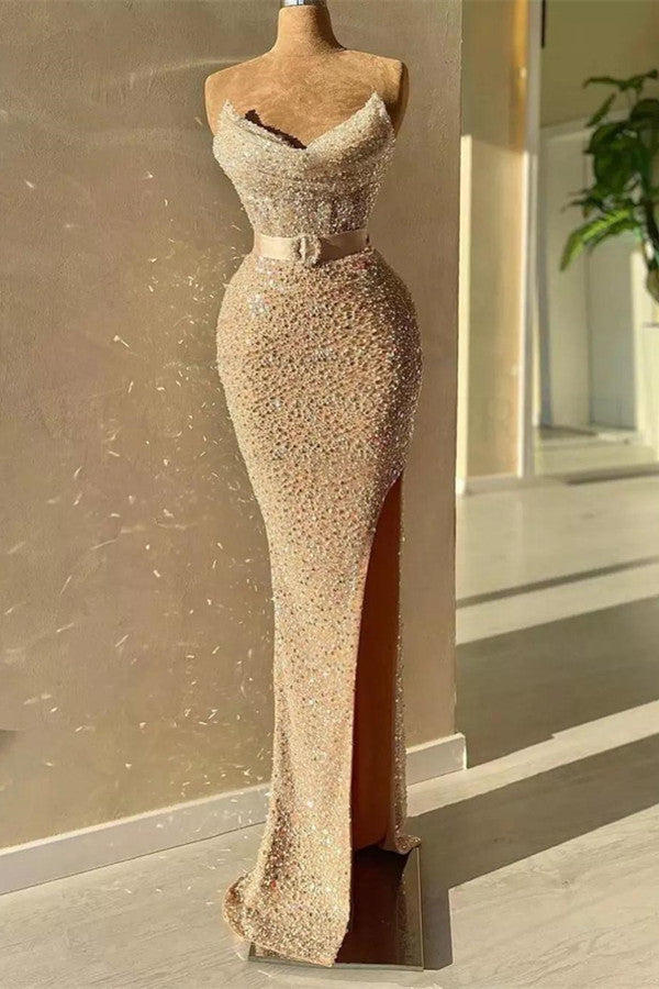 Strapless Sweetheart Mermaid Prom Dress With Long Beads And Sequins Main image