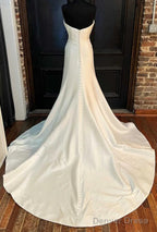 Strapless Sweetheart Neck A-Line Wedding Dress