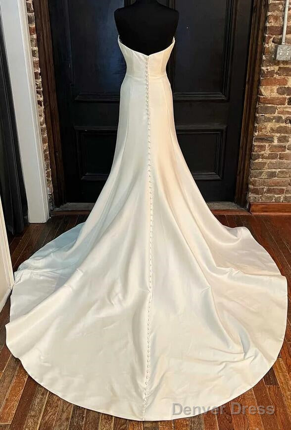 Strapless Sweetheart Neck A-Line Wedding Dress – Denver Dress
