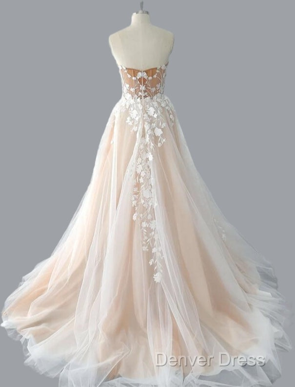 Strapless Tulle Lace Wedding Dresses Secondary image