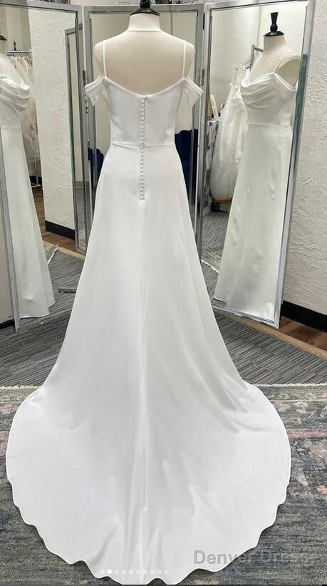Straps A Line Beach Wedding Dresses Secondary image