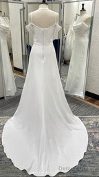 Straps A Line Beach Wedding Dresses