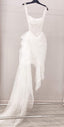 Straps Glitter White Reception Dress,White Prom Dresses