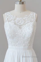 Straps Lace A-line Boho Wedding Dresses