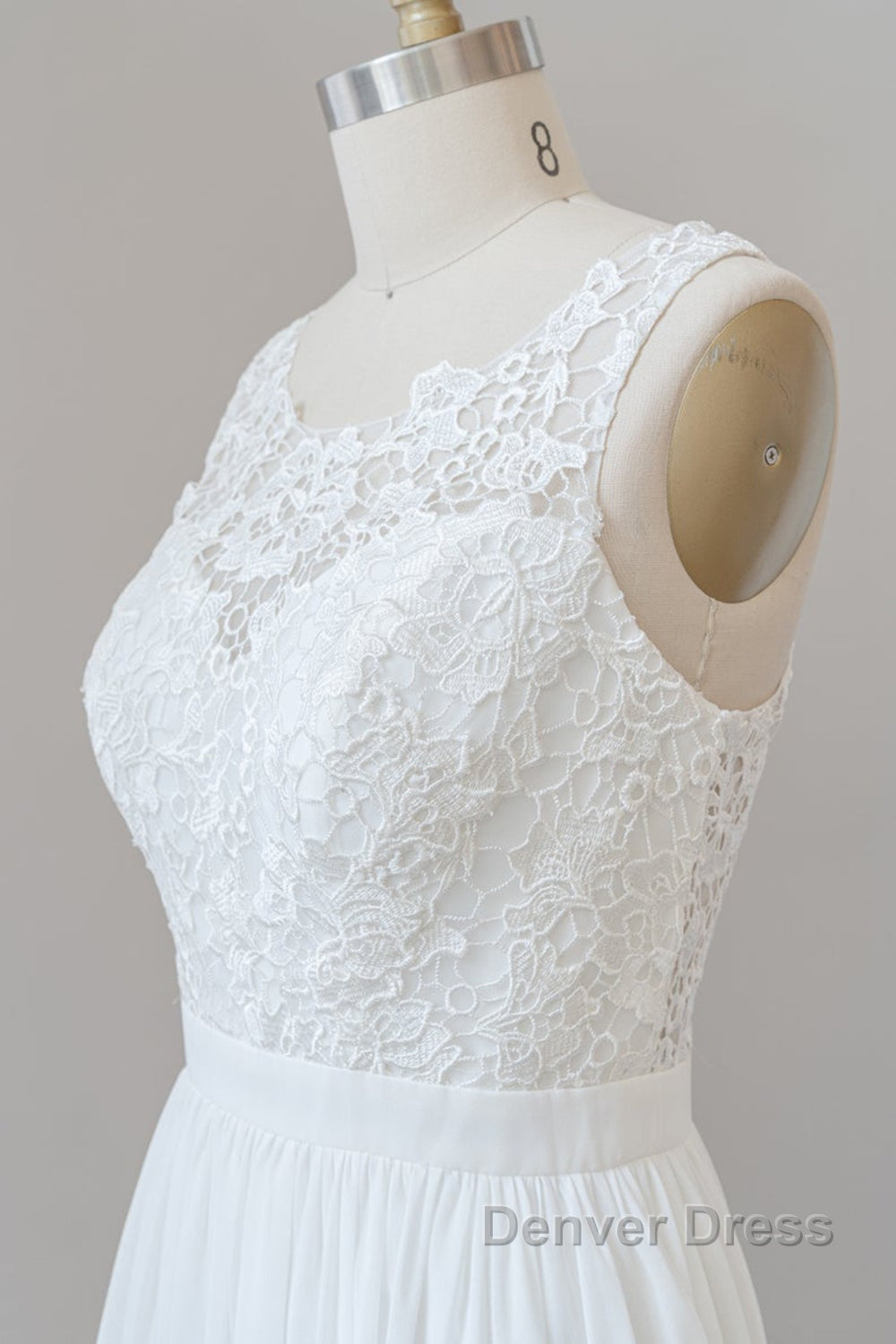 Straps Lace A Line Boho Wedding Dresses