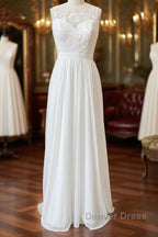 Straps Lace A Line Boho Wedding Dresses
