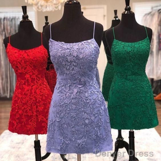 Straps Lace Short Tight Homecoming Dresses Main image