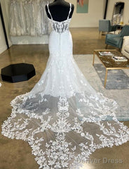 Straps Mermaid Tulle/Lace Wedding Dress