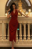Stunning A Line V Neckline Sleeveless Red Date Night Dress Prom Dresses Birthday Prom Outfit