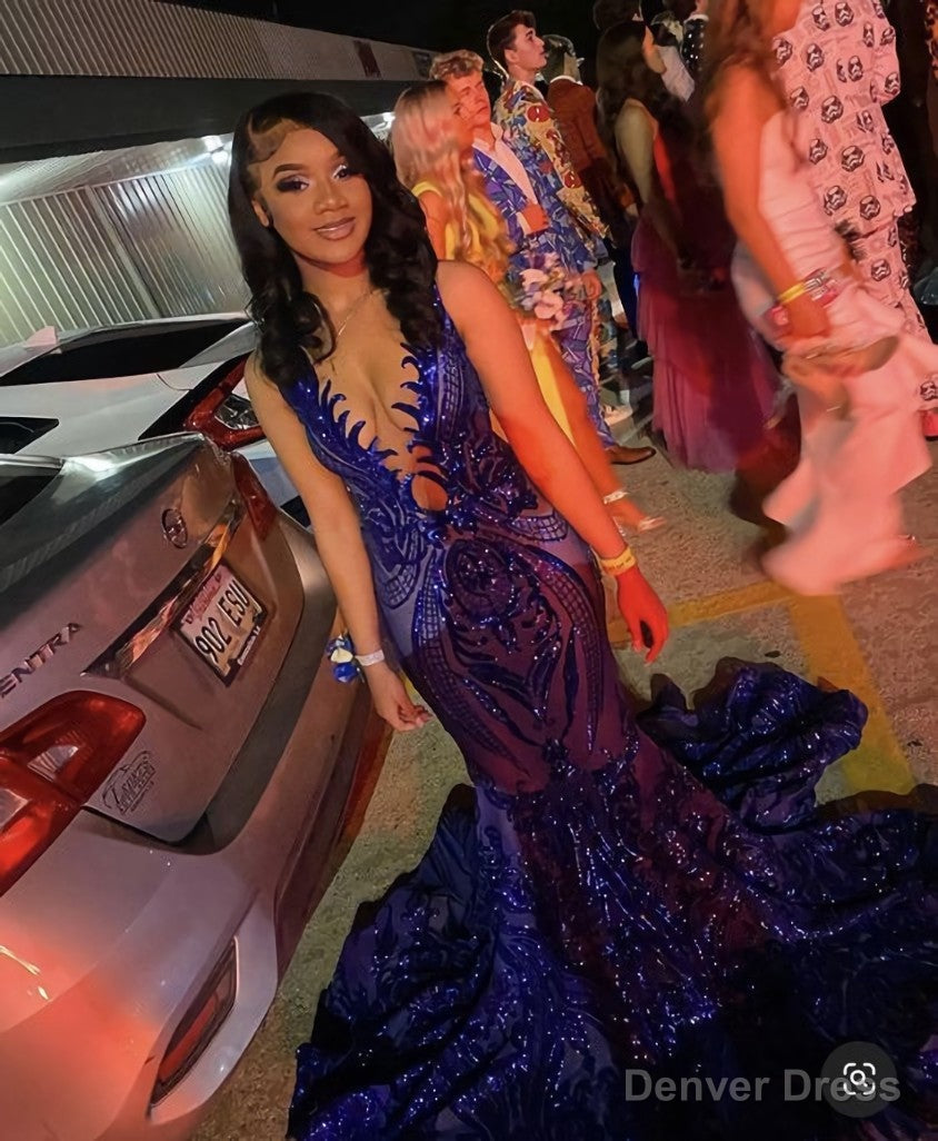 Stunning and Elegant Princess Party Wear Gown Purple Prom Dresses Main image