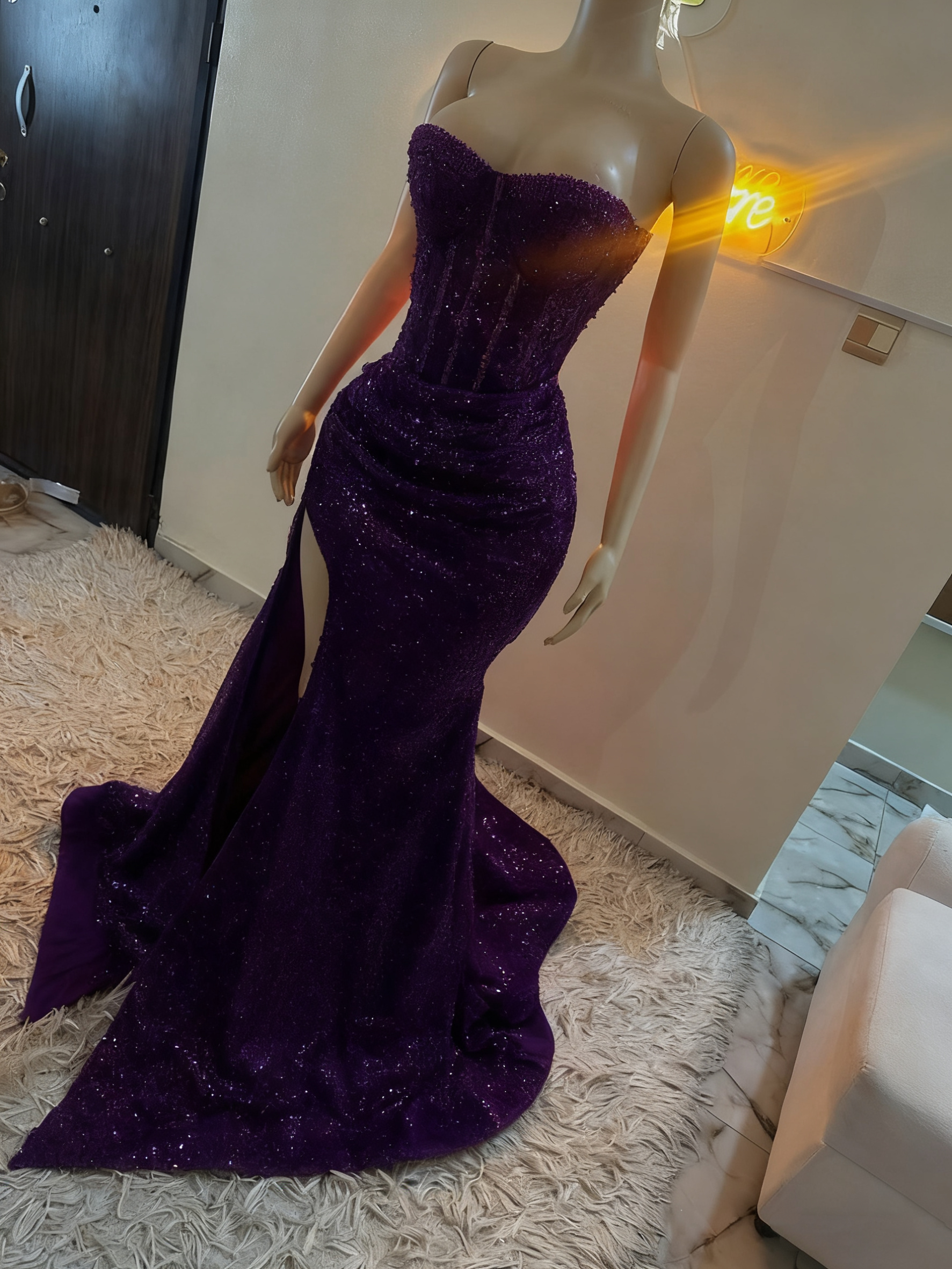 Stunning Mermaid Sweetheart Red Slit Sequin Prom Dress Inspiration Prom Dress Princess Graduation Dresses