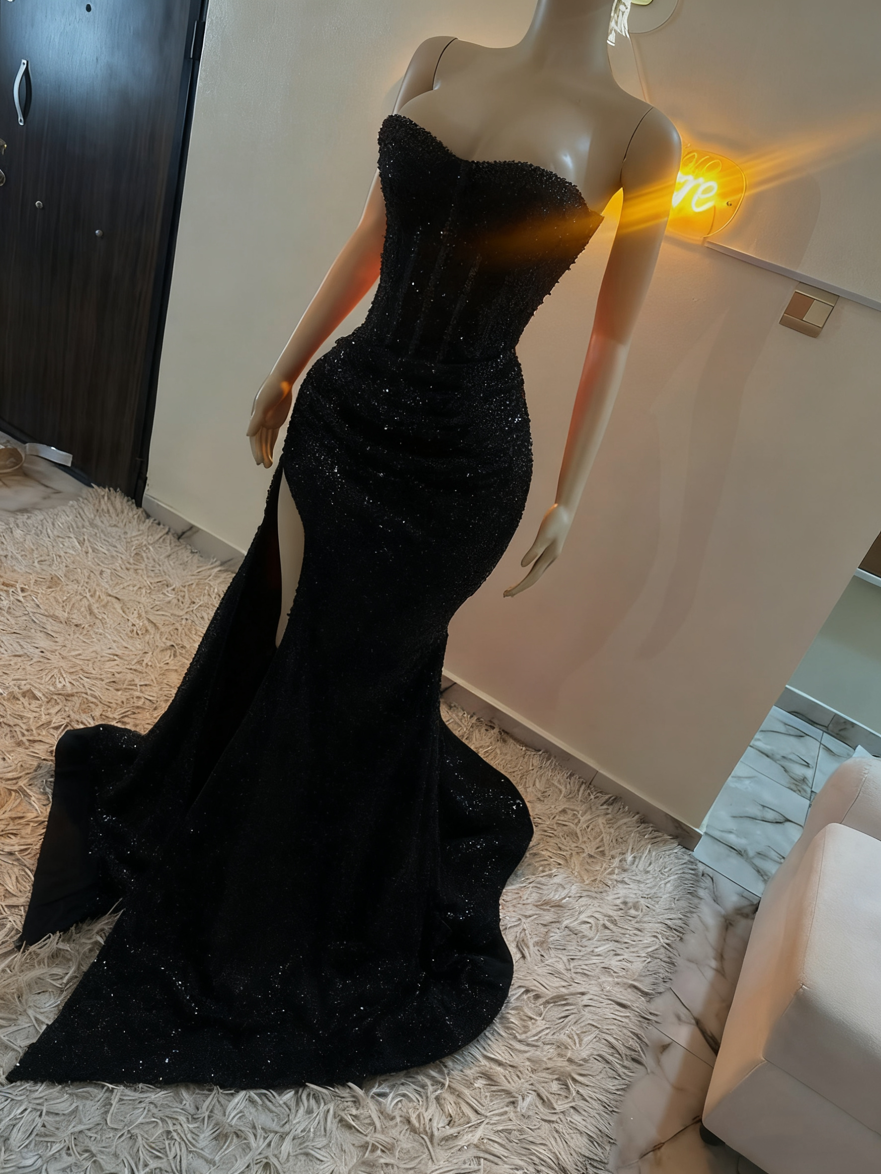 Stunning Mermaid Sweetheart Red Slit Sequin Prom Dress Inspiration Prom Dress Princess Graduation Dresses