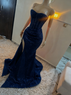 Stunning Mermaid Sweetheart Red Slit Sequin Prom Dress Inspiration Prom Dress Princess Graduation Dresses
