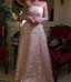 Stunning Pink Strapless 3D Floral Sequin Tulle Train Prom Dresses Evening Dresses