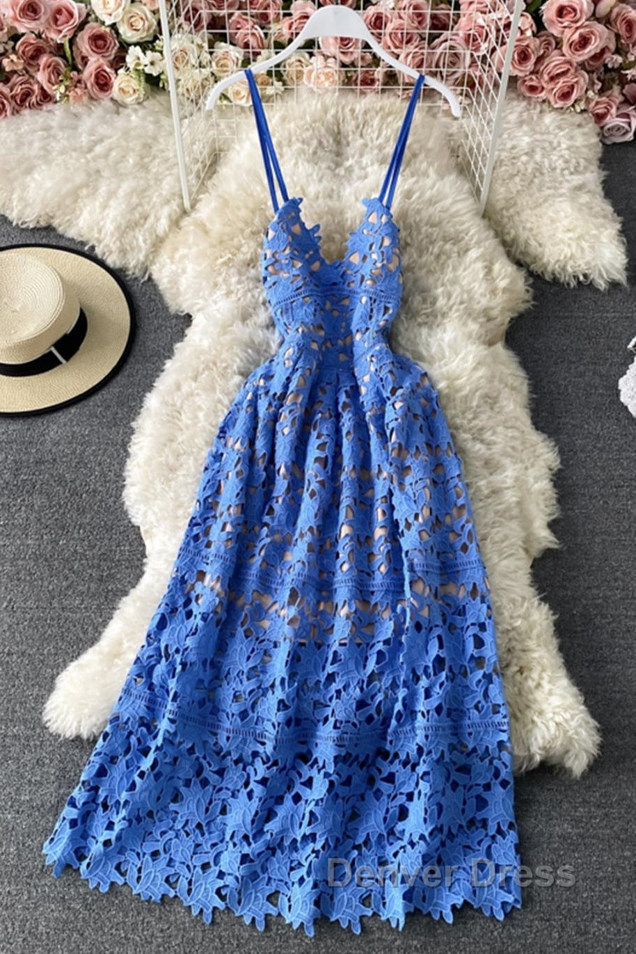 Stylish V Neck Lace Dresses A Line Party Dresses Long Prom Dresses,Sexy Party Dresses