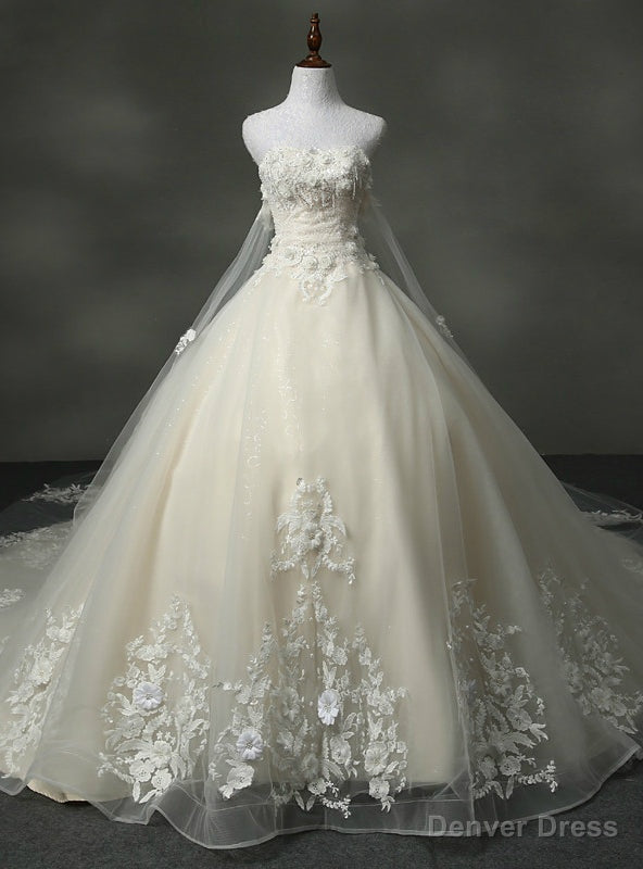 Stylish Wedding Dress Sweetheart With Appliques Ball Gown Wedding Dresses Main image