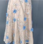 Sweet A-Line 3D Floral Embroidery Tulle Long Prom Dresses Evening Dresses