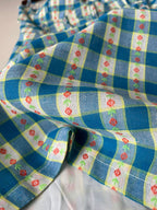 Sweet A-Line Blue Plaid Spaghetti Strap Long Prom Dresses Evening Dresses