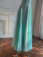 Sweet A-Line Strap Chiffon Long Prom Dresses Evening Dresses