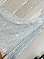 Sweet Blue And White Gradient A-Line Halter Neck Chiffon Long Prom Dresses Evening Dresses