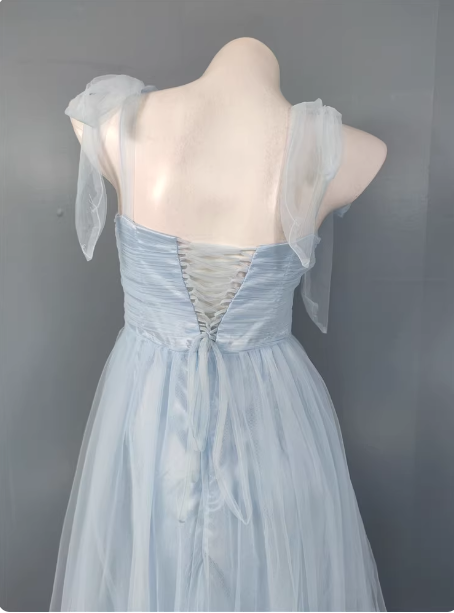 Sweet Green A-Line Tulle Long Prom Dresses Evening Dresses Bridesmaid Dresses