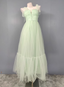 Sweet Green A-Line Tulle Long Prom Dresses Evening Dresses Bridesmaid Dresses