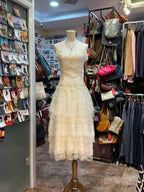 Sweet Ivory Heart-Shaped Neckline Embroidered Layered Lace Prom Dresses Evening Dresses