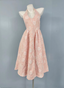 Sweet Pink A-Line Halter V-Neck Jacquard Prom Dresses