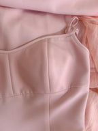 Sweet Pink A-Line Strap Chiffon Long Prom Dresses Evening Dresses