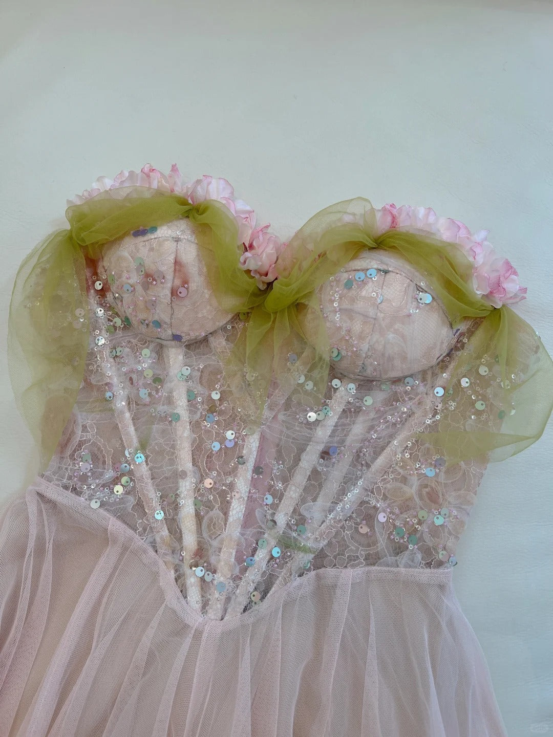 Sweet Pink A-Line Suspenders Sequined Tulle Long Prom Dresses Evening Dresses Bridesmaid Dresses