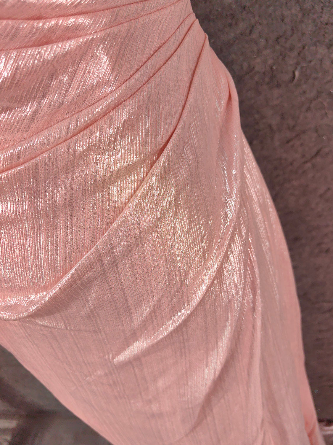 Sweet Pink Spaghetti Strap V-Neck Ruffled Open Back Satin Train Prom Dresses Evening Dresses Bridesmaid Dresses