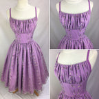 Sweet Purple Flower Embroidery Waist A-Line 16Th Birthday Homecoming Dresses