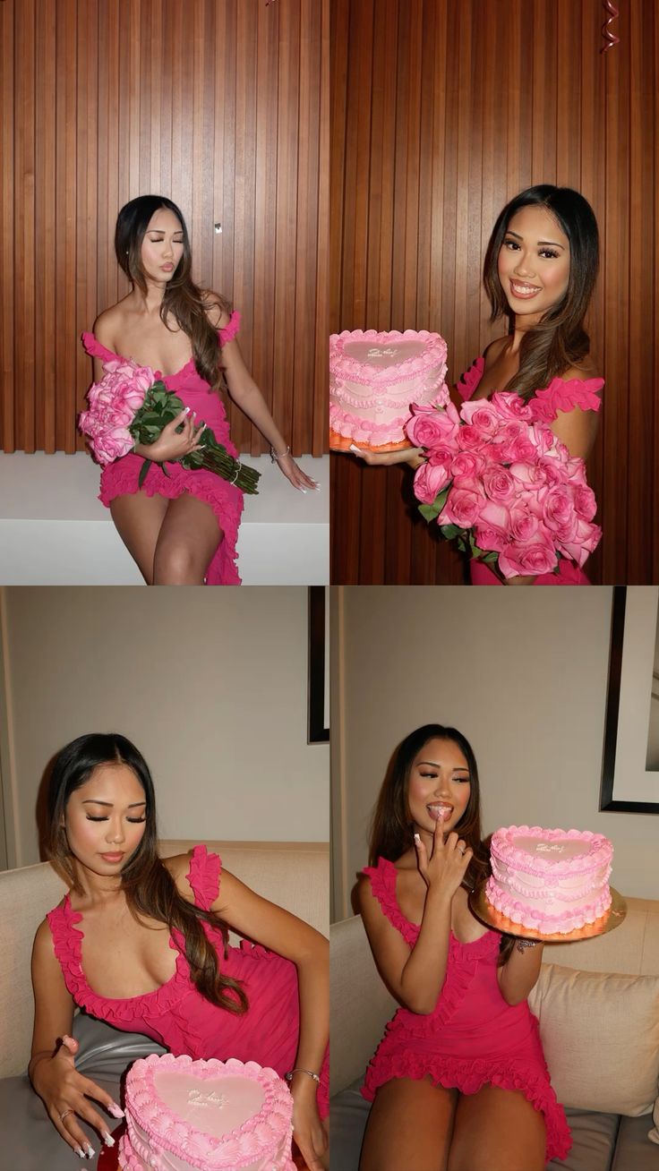 Sweet Ruffled Low-Cut Pink Backless Birthday Short Skirt Homecoming Dresses Secondary image