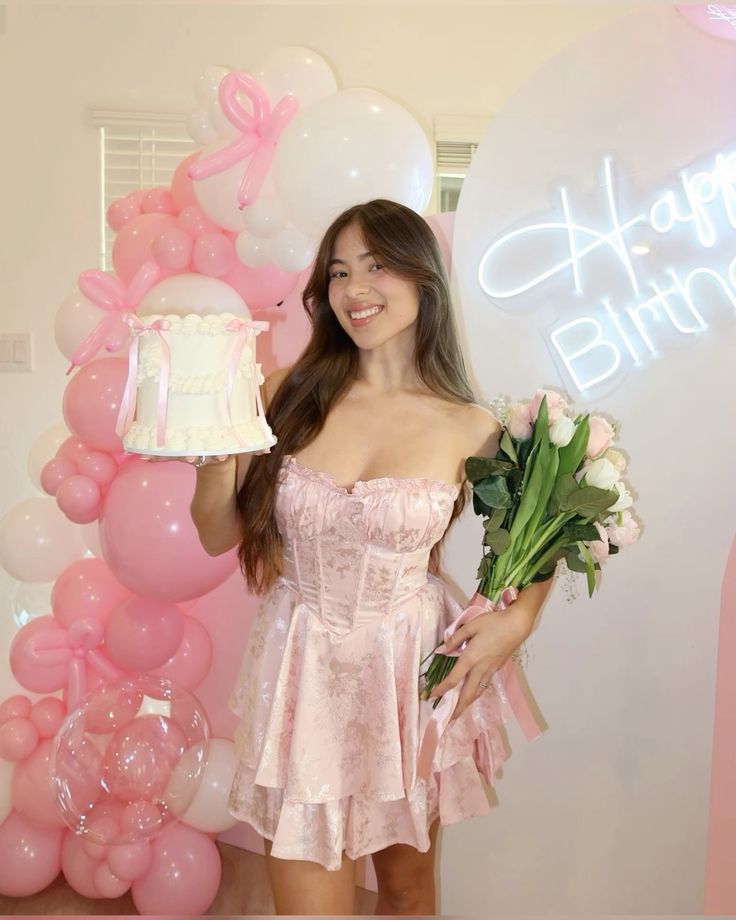 Sweet Satin Tube Top Herringbone Pink Dark Pattern A-Line 17Th Birthday Homecoming Dresses Main image