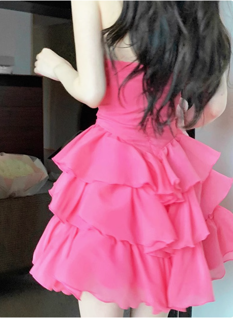 Sweet Sexy Pink Cake A-Line Mini Homecoming Dresses Secondary image