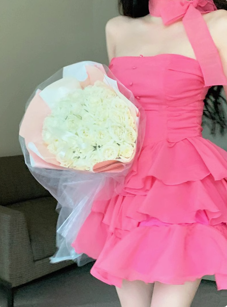 Sweet Sexy Pink Cake A-Line Mini Homecoming Dresses Main image