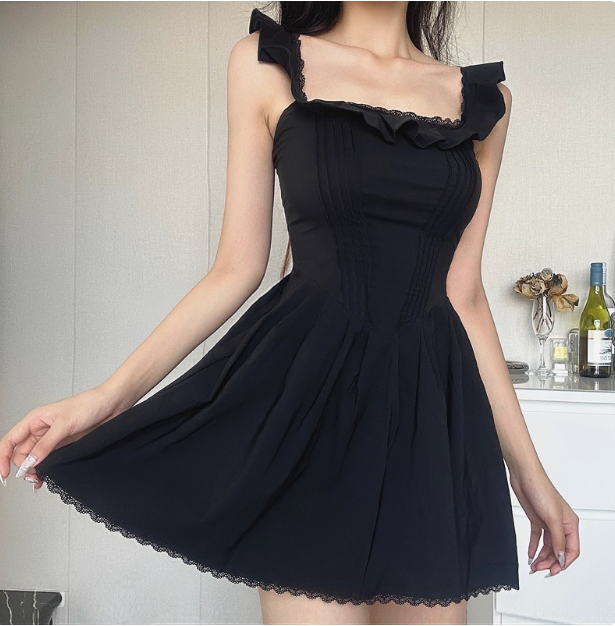 Sweet Square Neck Pleated Lace Waist 17Th Birthday Homecoming Dresses Main image