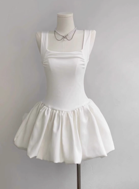 Sweet Square Neck Sleeveless Waist Ballet Puffy Birthday Tutu Homecoming Dresses
