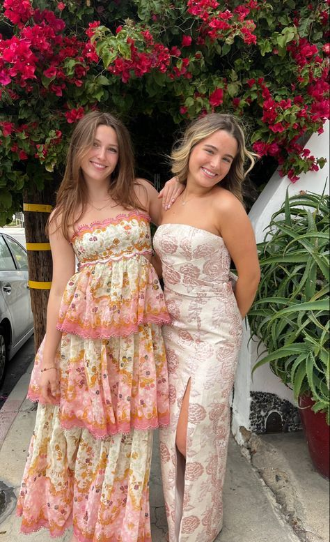 Sweet Straps Tiered A-Line Long Prom Dresses
