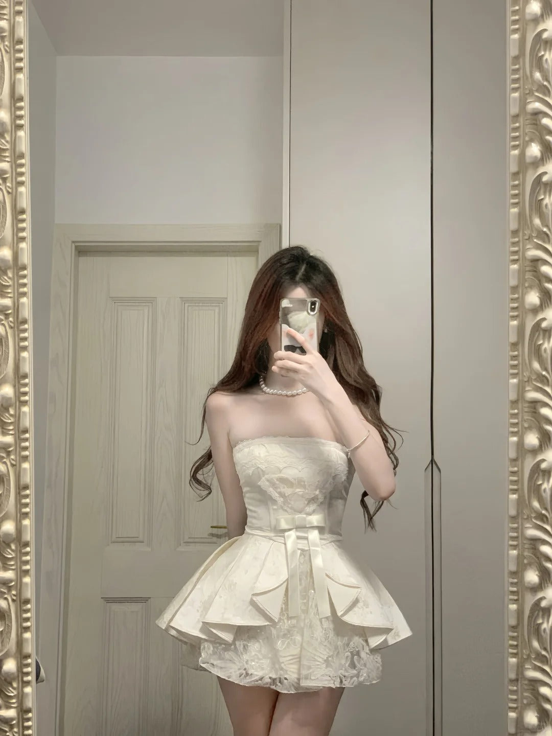 Sweet Tube Top Bow Lace Waist Mini 17Th Birthday Homecoming Dresses Secondary image