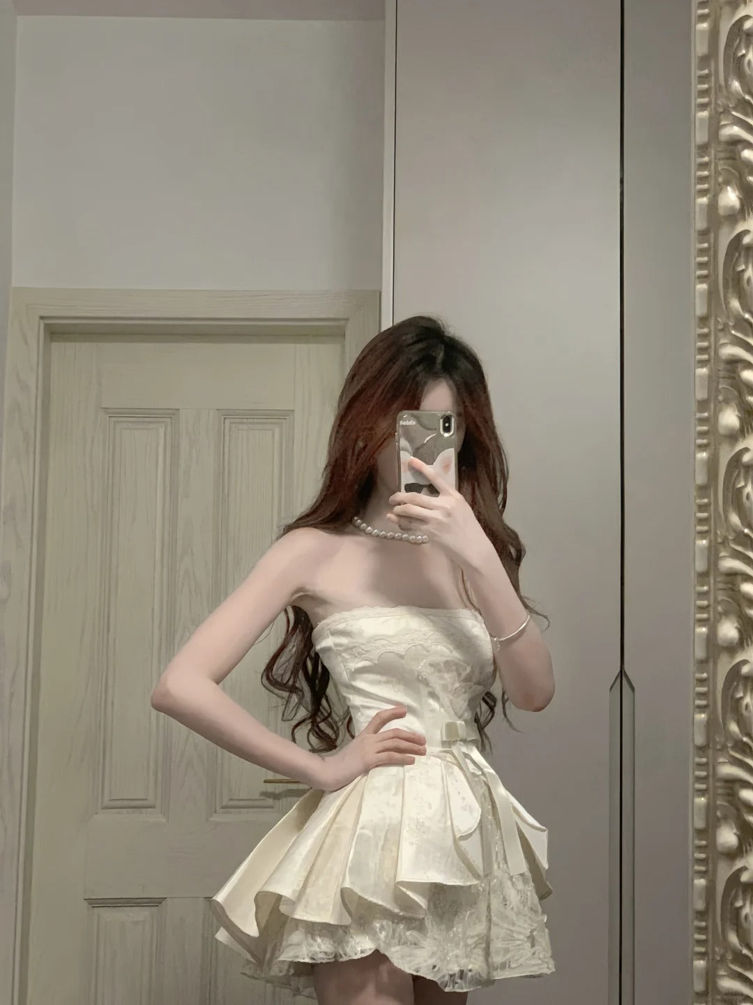 Sweet Tube Top Bow Lace Waist Mini 17Th Birthday Homecoming Dresses Main image
