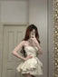 Sweet Tube Top Bow Lace Waist Mini 17Th Birthday Homecoming Dresses