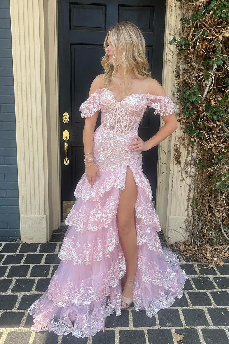 Sweet Tulle Prom Dresses Ruffles Pleated Pink Birthday Outfit
