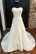 Sweetheart A Line Long Wedding Dresses