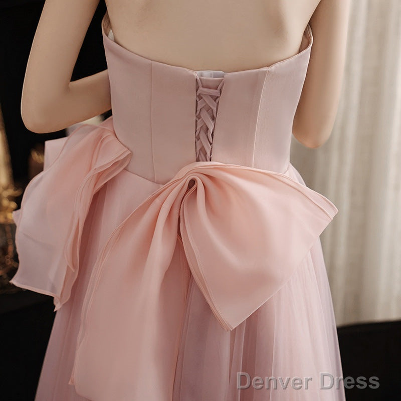 Sweetheart A Line Pink Prom Dress Sweet Birthday Prom Dresses