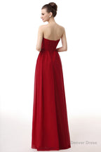 Sweetheart A Line Ruched Chiffon Long Prom Dresses