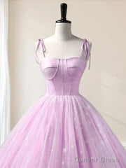 Sweetheart A-Line Tulle Long Prom Dress Sleeveless Quinceanera Dresses